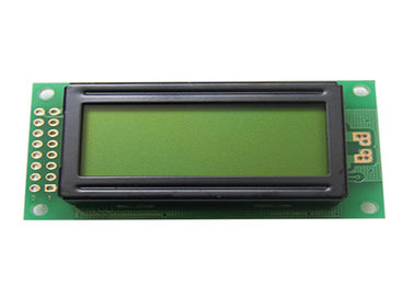 Tipo verde-amarelo linhas da ESPIGA do módulo da exposição do LCD da matriz de ponto 0802 do caráter 2