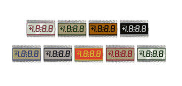 4 a exposição do VA LCD da cor do segmento do dígito 7 com impressão de seda projeta