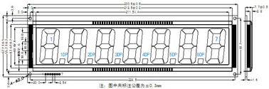 Modo transmissivo do polarizador dos dígitos do módulo 7 da exposição do segmento STN LCD da série 7