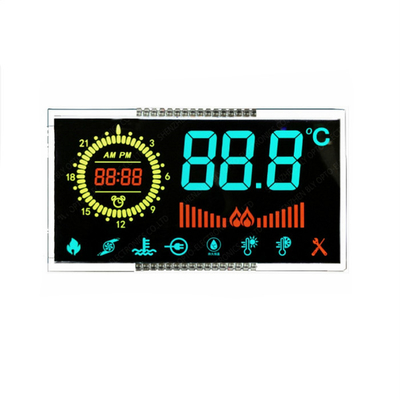 Tela de 6 dígitos personaliza o módulo de display LCD transparente de sete segmentos