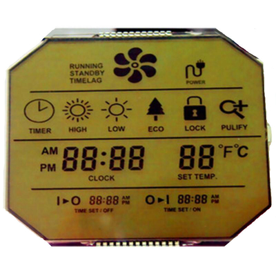 Visor LCD de 5 dígitos e 7 segmentos, visor LCD colorido VA para velocímetro de carro