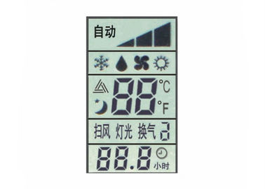 Módulo reflexivo positivo do LCD do dígito da exposição de segmento do TN Lcd 7 do costume para o controlador do telecontrole do condicionador de ar