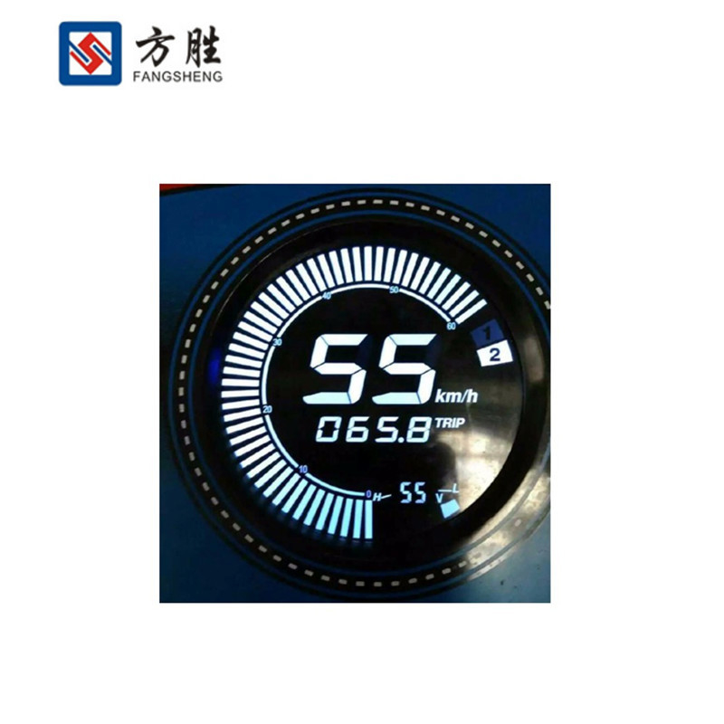 Visor LCD de 5 dígitos e 7 segmentos, visor LCD colorido VA para velocímetro de carro
