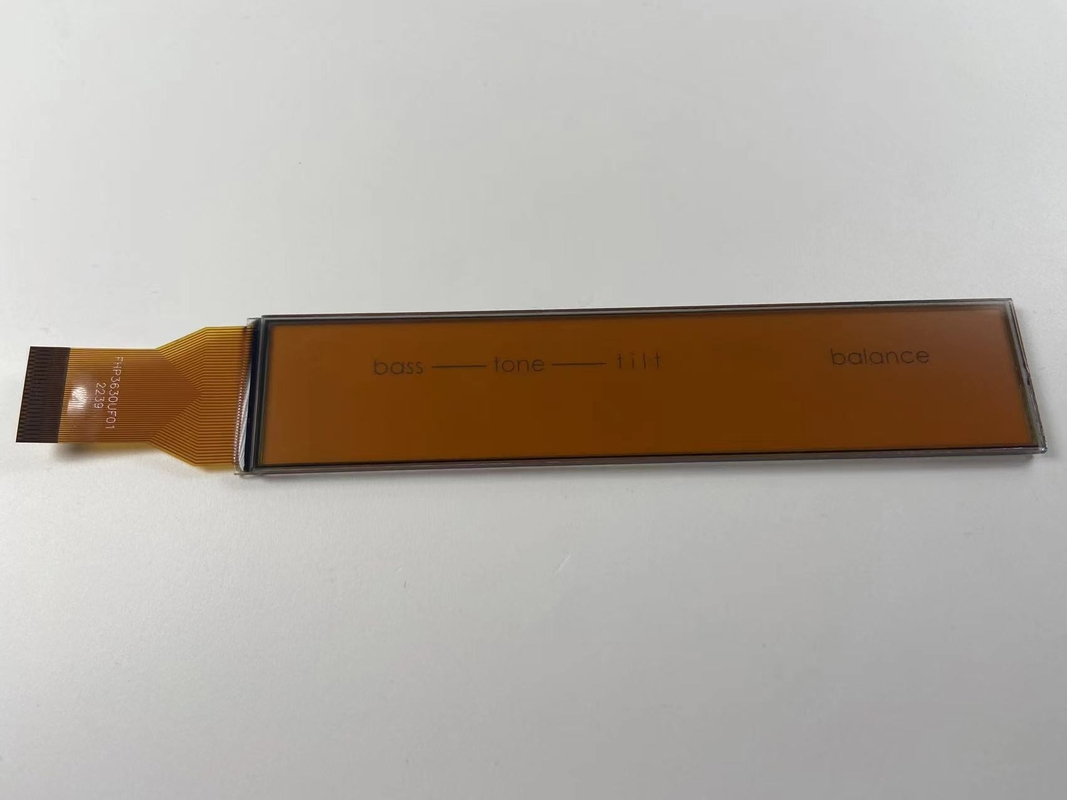 Ecrã LCD HTN de matriz positiva monocromo de 7 segmentos transmissor gráfico para áudio