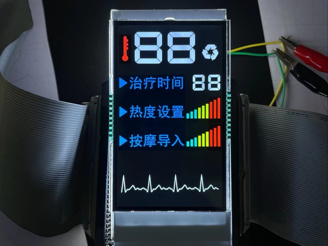 Preço por atacado VA Segmento LCD Display Color PIN Control Screen White Backlight For Massager