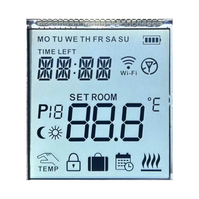 4.2 V Ecran de código do segmento de controlo de temperatura transflectivo HTN 12 O' CLOCK positivo
