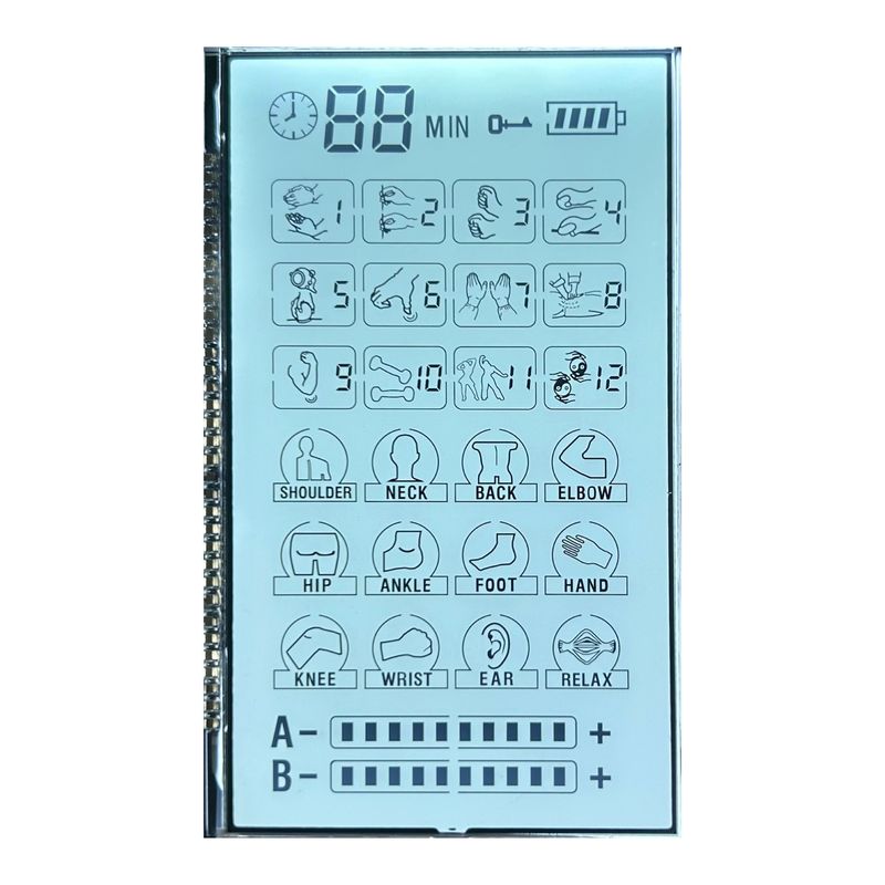 6 O' CLOCK transmissor monocromático Va LCD Display Screen PIN para massagista