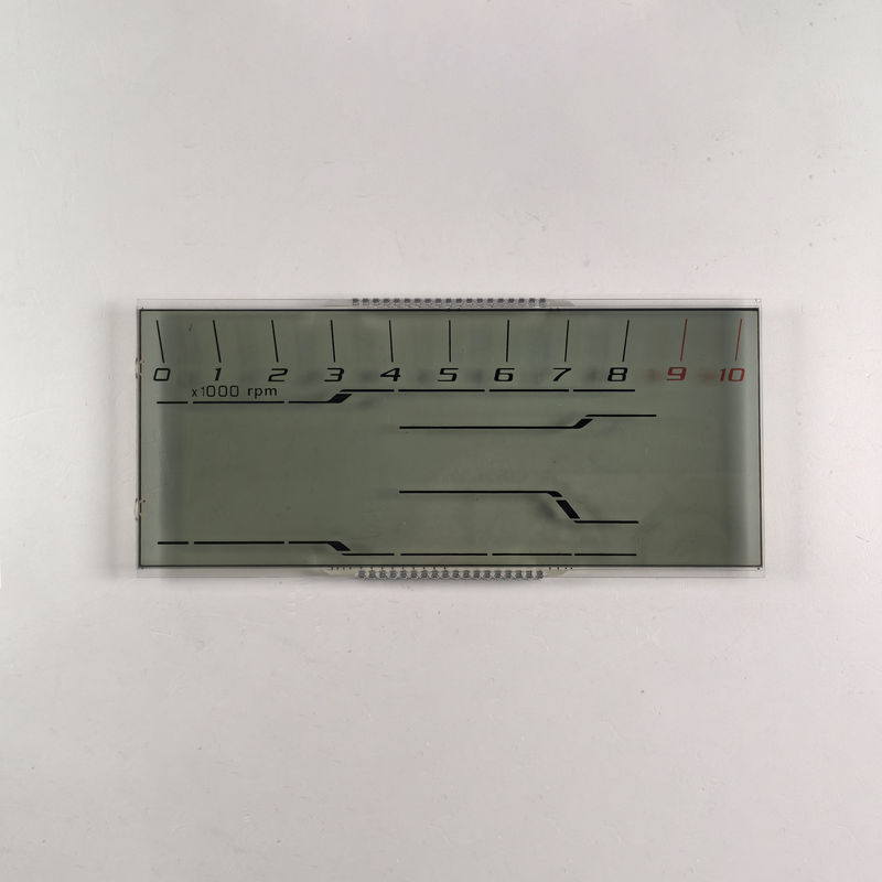 Fabricante Display LCD personalizado HTN barato Oito forma monocromo 7 segmentos gráfico de ecrã LCD para instrumentos de motocicleta
