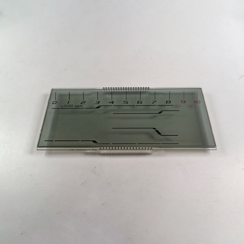 Fabricante Display LCD personalizado HTN barato Oito forma monocromo 7 segmentos gráfico de ecrã LCD para instrumentos de motocicleta
