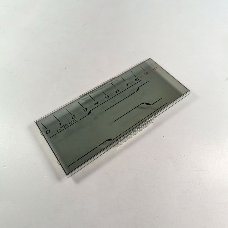 Fabricante Display LCD personalizado HTN barato Oito forma monocromo 7 segmentos gráfico de ecrã LCD para instrumentos de motocicleta