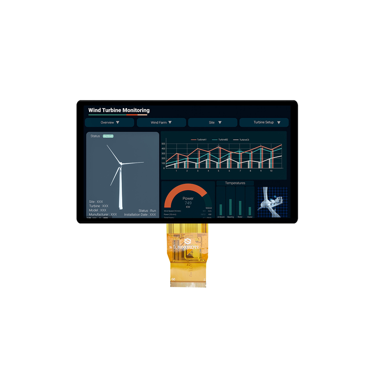 Módulo de Display LCD TFT de 5 Polegadas e 7 Polegadas Personalizado para Uso Industrial | Tela TFT de Alto Brilho