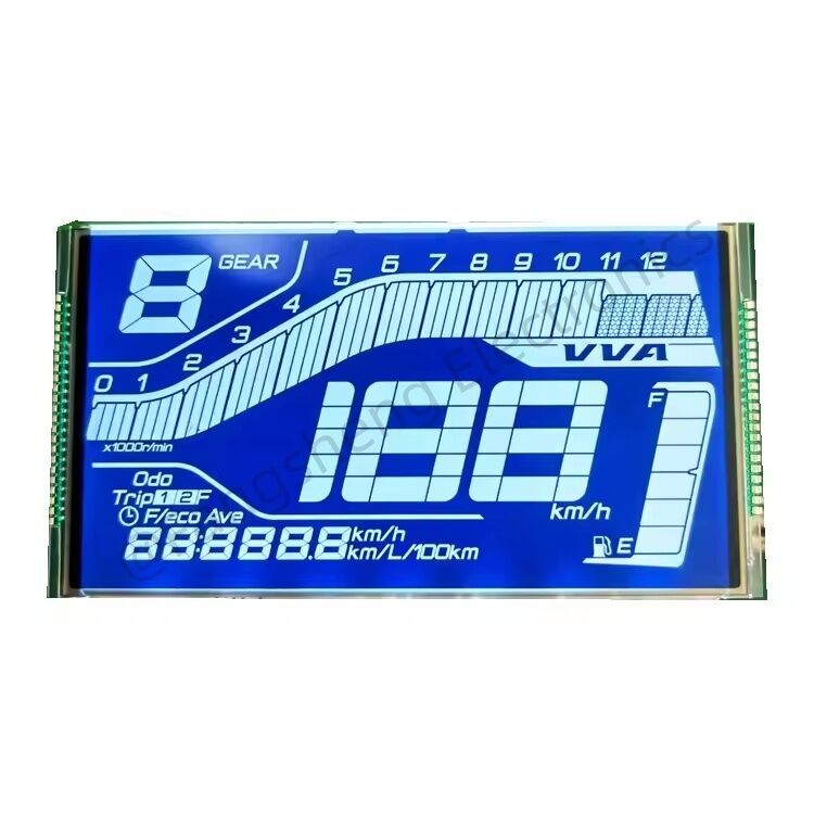 LCD HTN TN VA personalizado para tela LCD de segmento de velocímetro de motocicleta para Yamaha