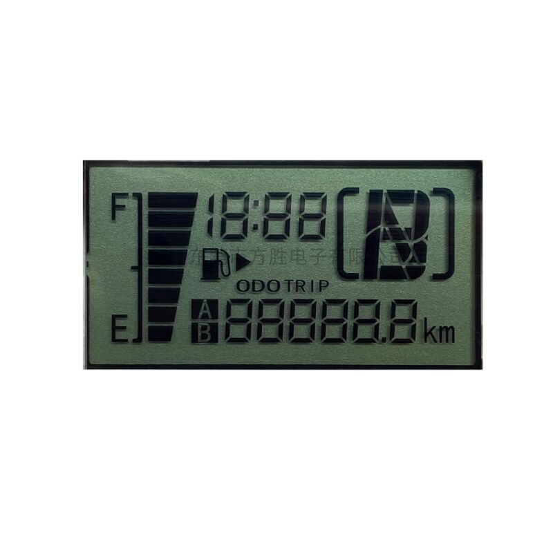 Segmento de motocicleta personalizado HTN tela LCD positiva medidor de velocidade digital módulo LCD medidor de distância luz de fundo