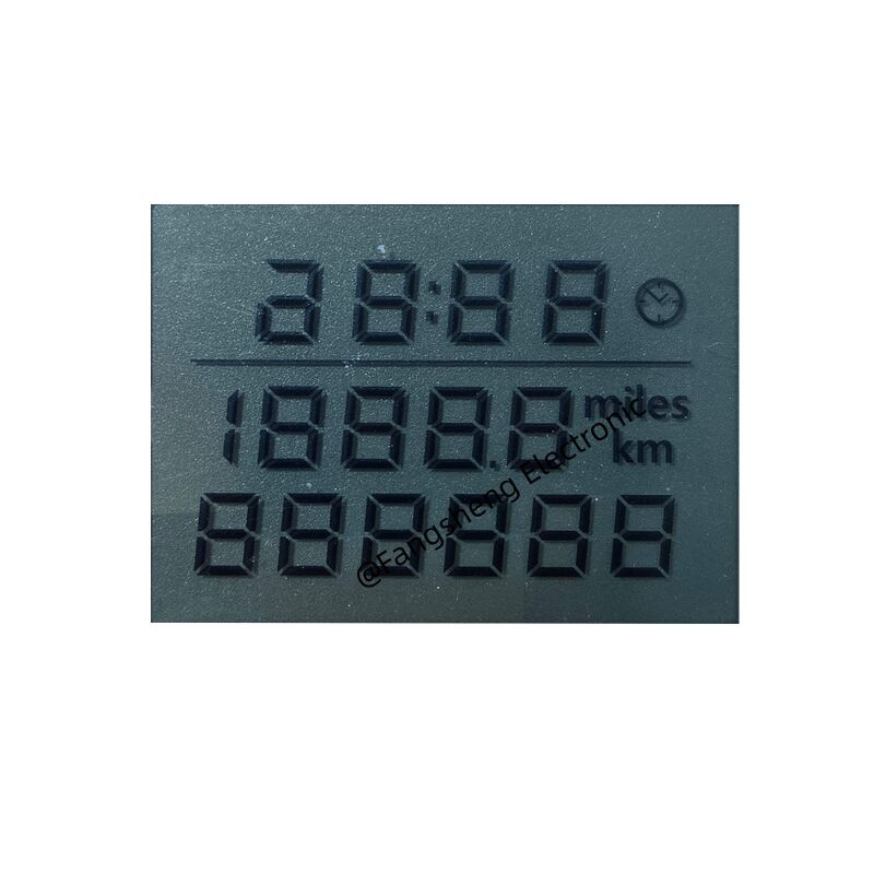 Tela LCD personalizada para motocicletas TN LCD Conector de vedação térmica Velocímetro Segmento Display LCD Suporte OEM