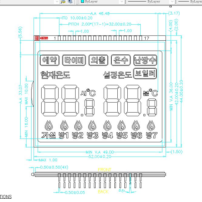 Fornecedores de display LCD OEM HTN Fábrica htn lcd Segmento Display LCD Segmento Display LCD TN/HTN/FSTN/VA para termostato
