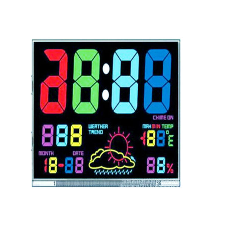 Exposição do VA LCD de 7 segmentos para o equipamento médico, painel do Va Lcd do medidor da glicemia