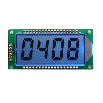 4 a exposição do VA LCD da cor do segmento do dígito 7 com impressão de seda projeta