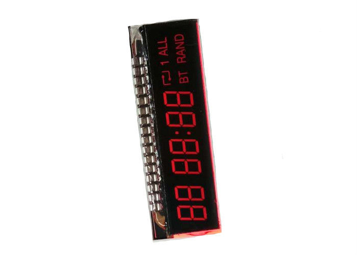 Exposição negativa do LCD de sete segmentos com o conector de PIn do metal para o temporizador eletrônico