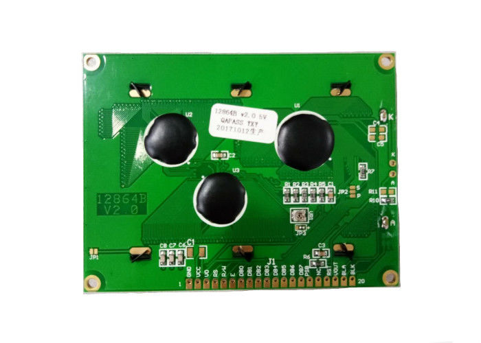 tela gráfica do Lcd da ESPIGA da matriz dos pontos do módulo 128 x 64 da exposição de 5V 12864 Lcd com luminoso azul