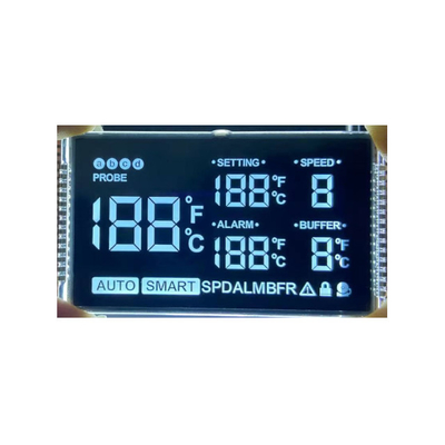 Display LCD de 7 segmentos VA de dígitos coloridos para controlador de temperatura