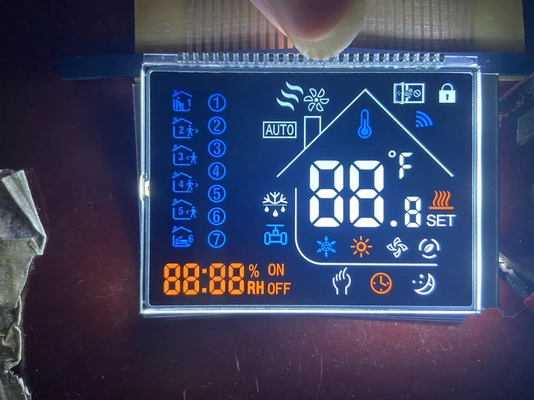 Painel de vidro de LCD para termostato