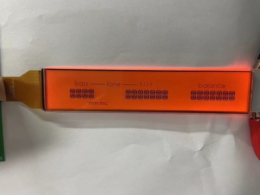 Ecrã LCD HTN de matriz positiva monocromo de 7 segmentos transmissor gráfico para áudio