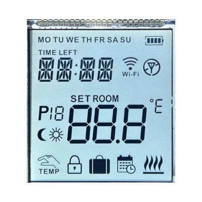 4.2 V Ecran de código do segmento de controlo de temperatura transflectivo HTN 12 O' CLOCK positivo