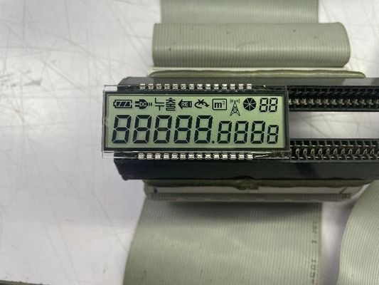 Factory Custom 8 dígitos TN LCD Display Positivo Conexão PIN de Sete Segmentos Para Contador Eletrônico de Gás