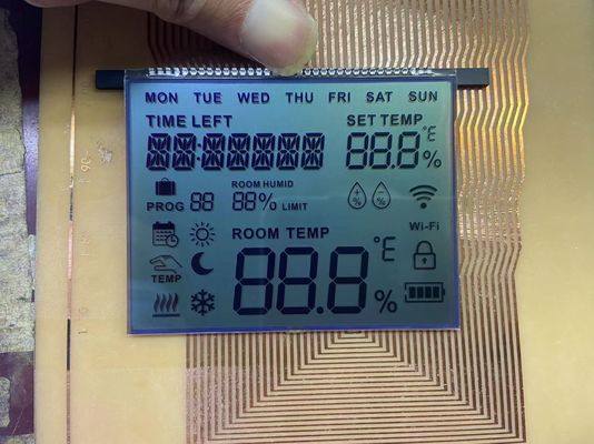 OEM FSTN Display LCD Modo positivo Gráfico monocromático 12 horas Ângulo de visão Para termostato