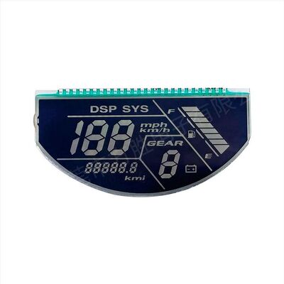 Filme azul personalizado de motocicleta tela LCD LCD Monocromática Displays Semicircular Speedometer LCD Display