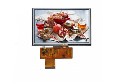 Écran sensível capacitivo da definição da exposição 800 x 480 de TFT Lcd de 5 polegadas para o equipamento industrial