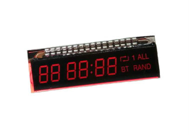 Exposição negativa do LCD de sete segmentos com o conector de PIn do metal para o temporizador eletrônico