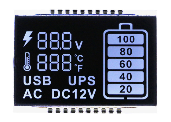 Do preto feito sob encomenda do VA do tamanho da exposição de Pin Connector Monochrome LCD exposição branca